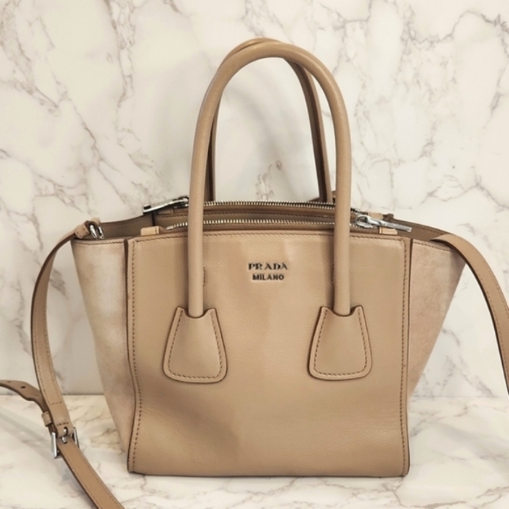 Prada 2 Way Beige Bag